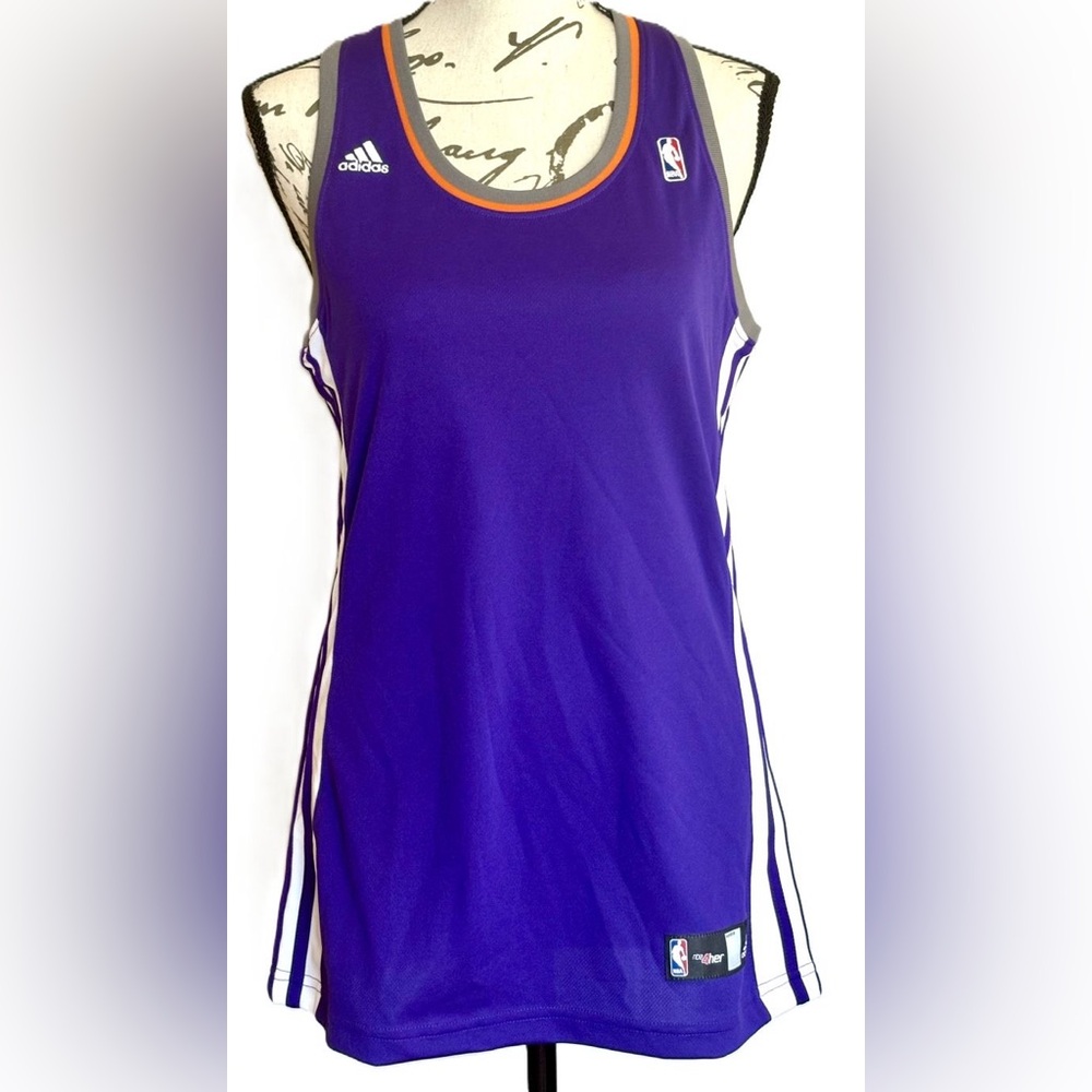 Purple/White/Gray/Orange Women's Adidas NBA for Her Sleeveless Tank Jersey NWOT